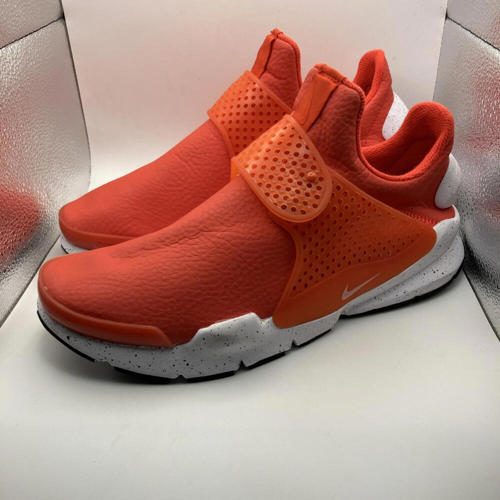 Nike Women’s Orange Slip-On Sock Sneakers with Speckled White Midsole
